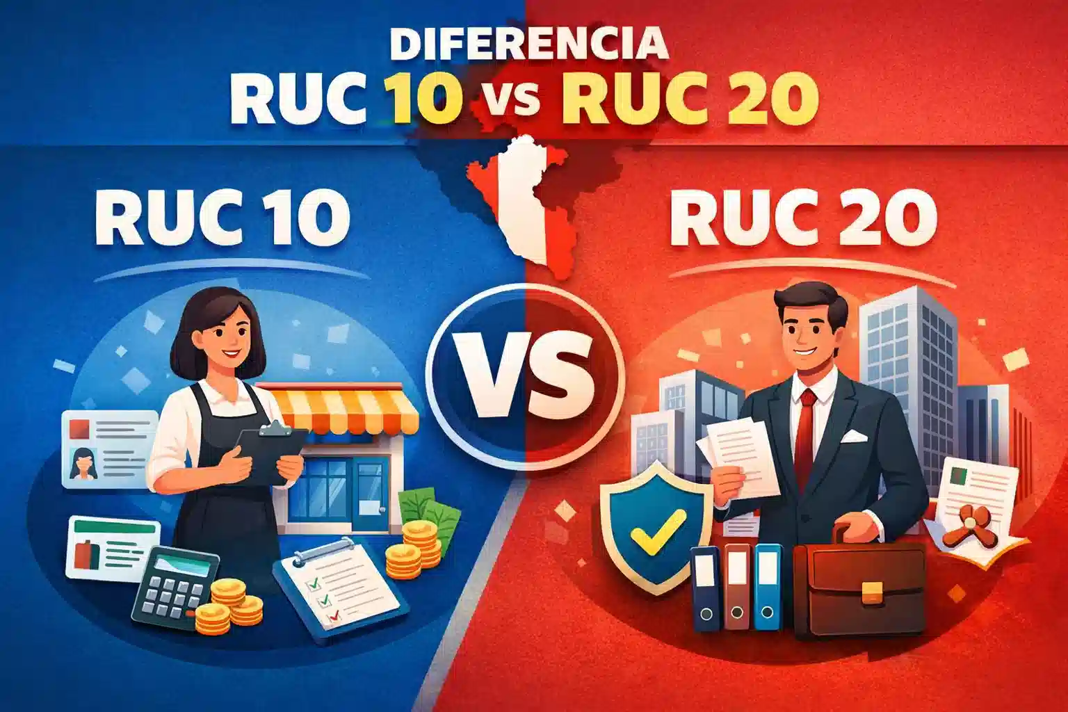 Diferencia entre Ruc 10 y Ruc 20