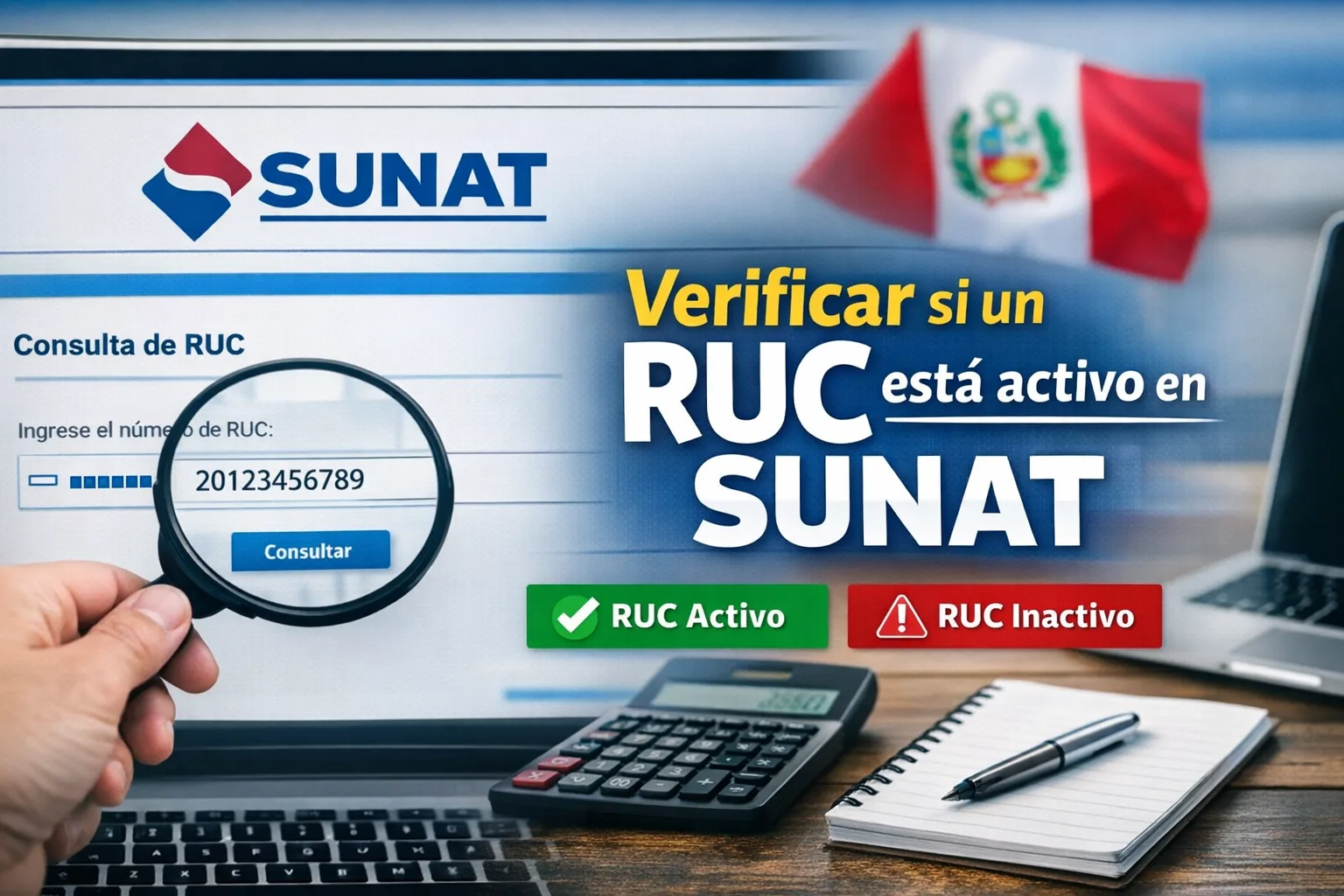 Verificar RUC activo o inactivo en SUNAT